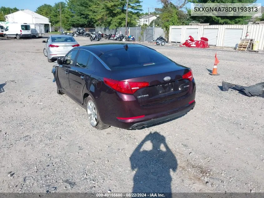 2013 Kia Optima Ex VIN: 5XXGN4A78DG193313 Lot: 40155680