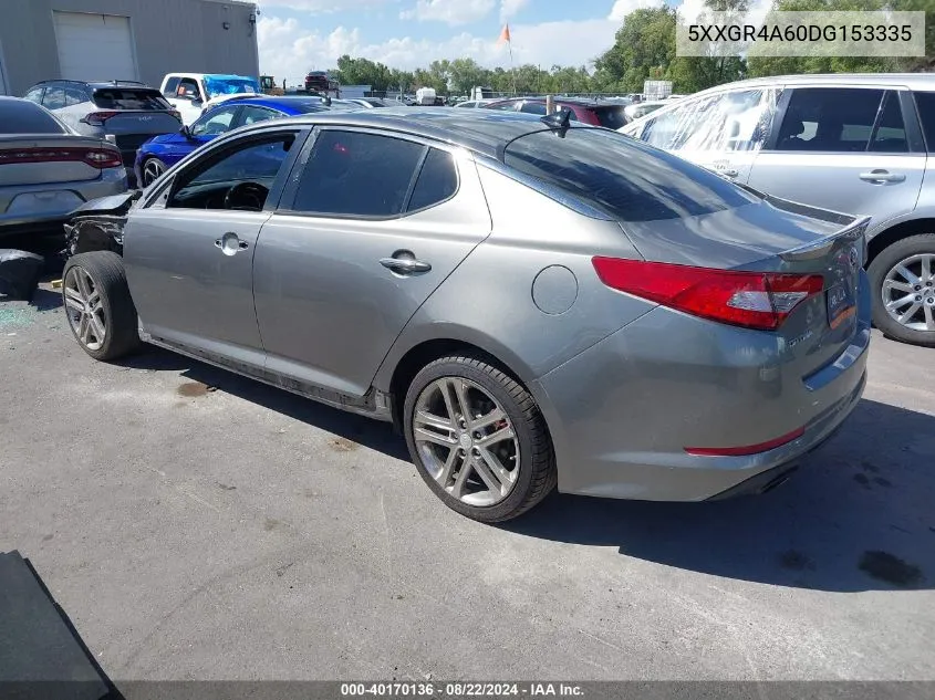 2013 Kia Optima Sx VIN: 5XXGR4A60DG153335 Lot: 40170136