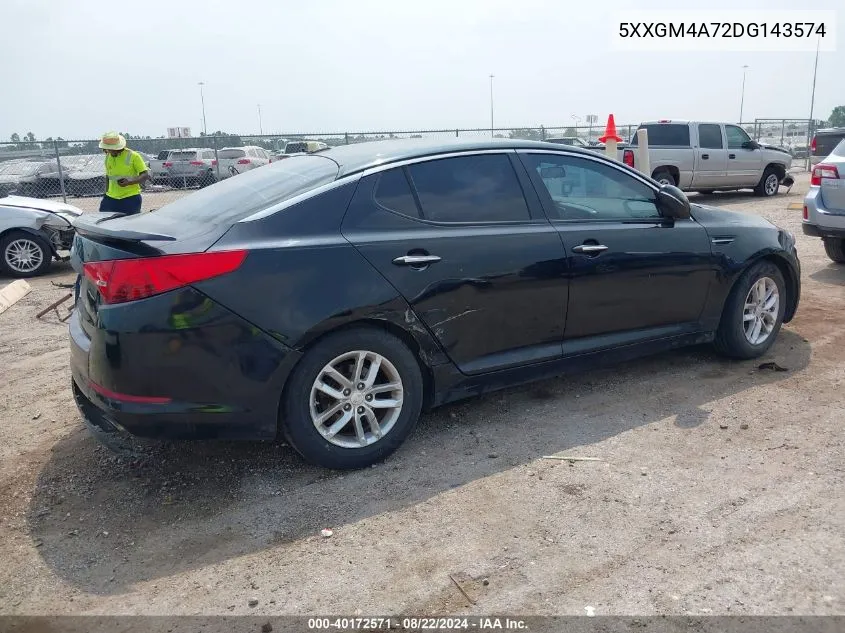 5XXGM4A72DG143574 2013 Kia Optima Lx