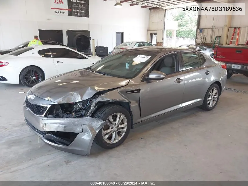 2013 Kia Optima Ex VIN: 5XXGN4A78DG189536 Lot: 40188349