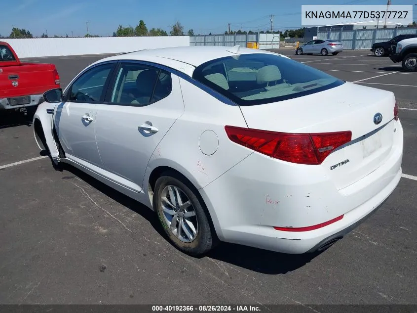 2013 Kia Optima Lx VIN: KNAGM4A77D5377727 Lot: 40192366