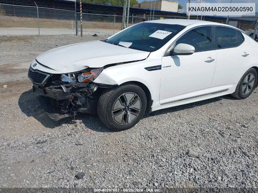 2013 Kia Optima Hybrid Lx VIN: KNAGM4AD2D5060590 Lot: 40207657