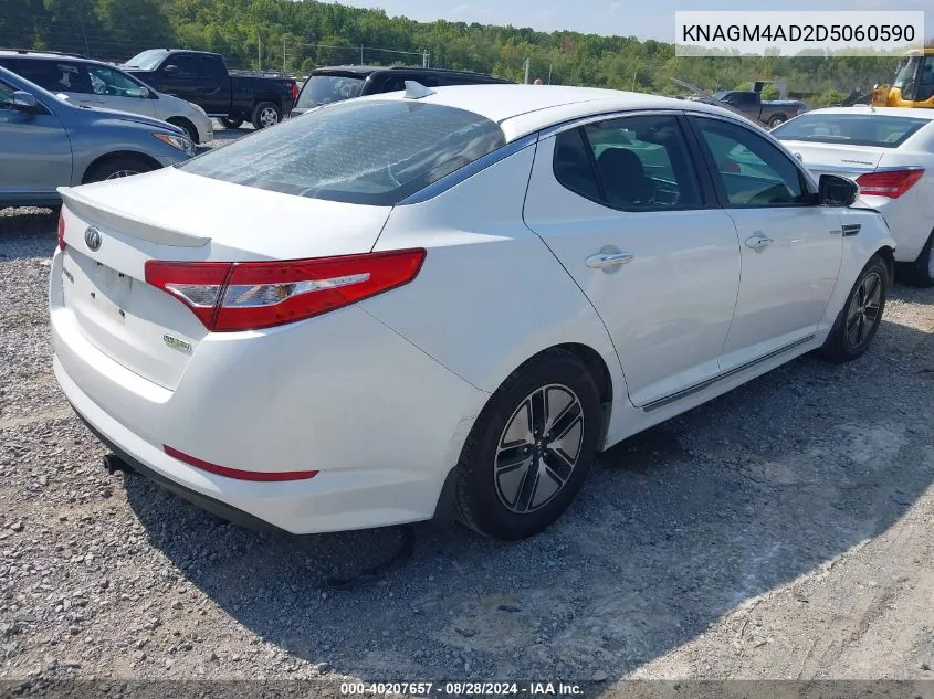 2013 Kia Optima Hybrid Lx VIN: KNAGM4AD2D5060590 Lot: 40207657