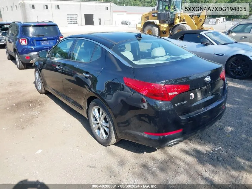 2013 Kia Optima Ex VIN: 5XXGN4A7XDG194835 Lot: 40208881