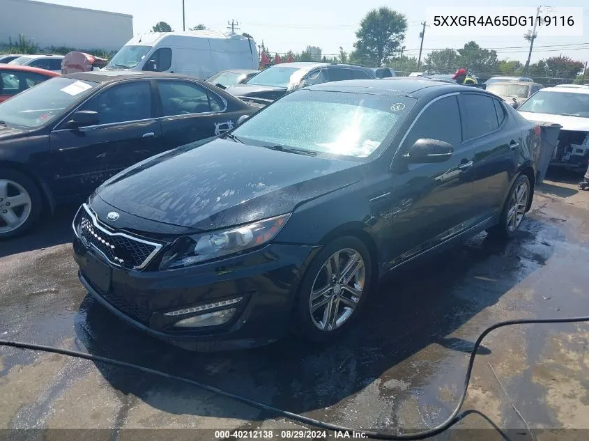 2013 Kia Optima Sx VIN: 5XXGR4A65DG119116 Lot: 40212138