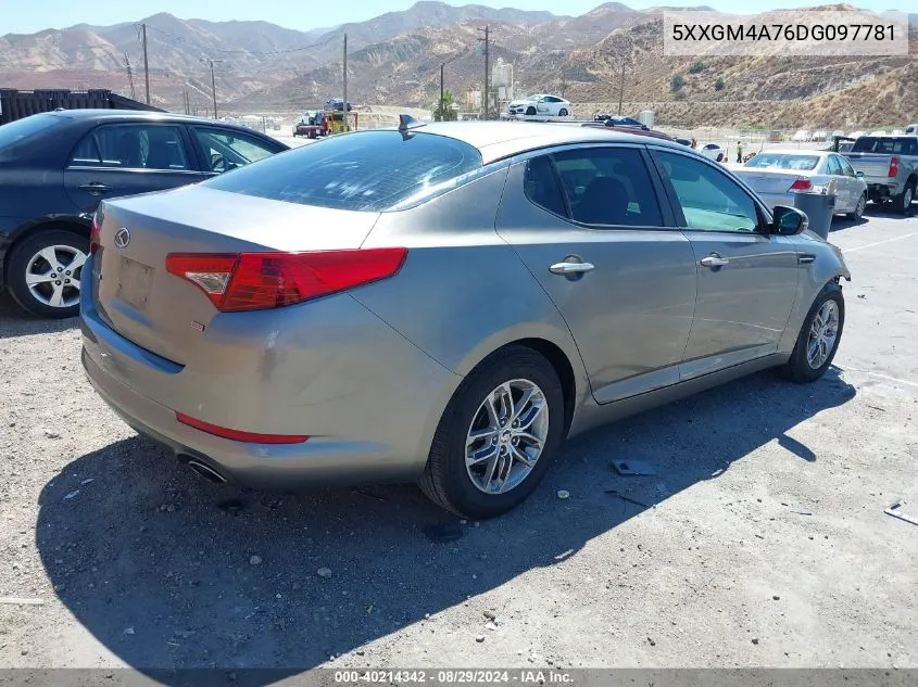 2013 Kia Optima Lx VIN: 5XXGM4A76DG097781 Lot: 40214342