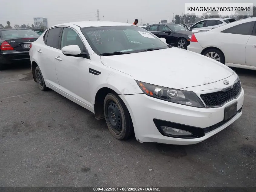 2013 Kia Optima Lx VIN: KNAGM4A76D5370946 Lot: 40225301