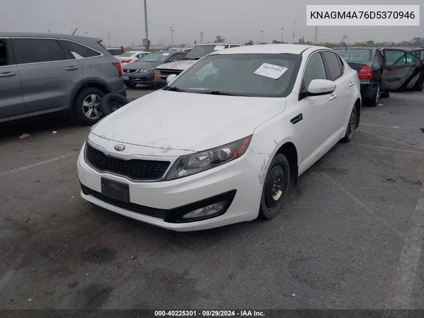 2013 Kia Optima Lx VIN: KNAGM4A76D5370946 Lot: 40225301