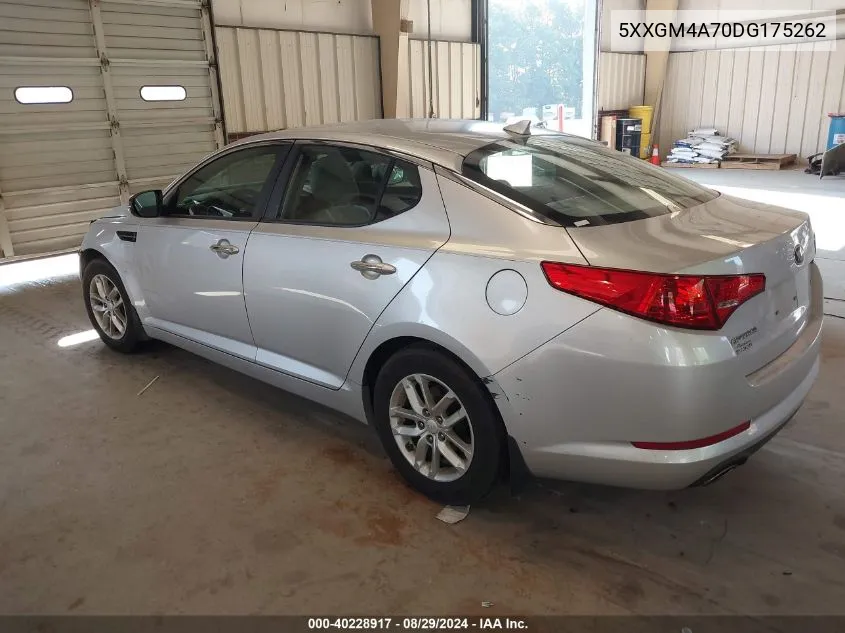 2013 Kia Optima Lx VIN: 5XXGM4A70DG175262 Lot: 40228917