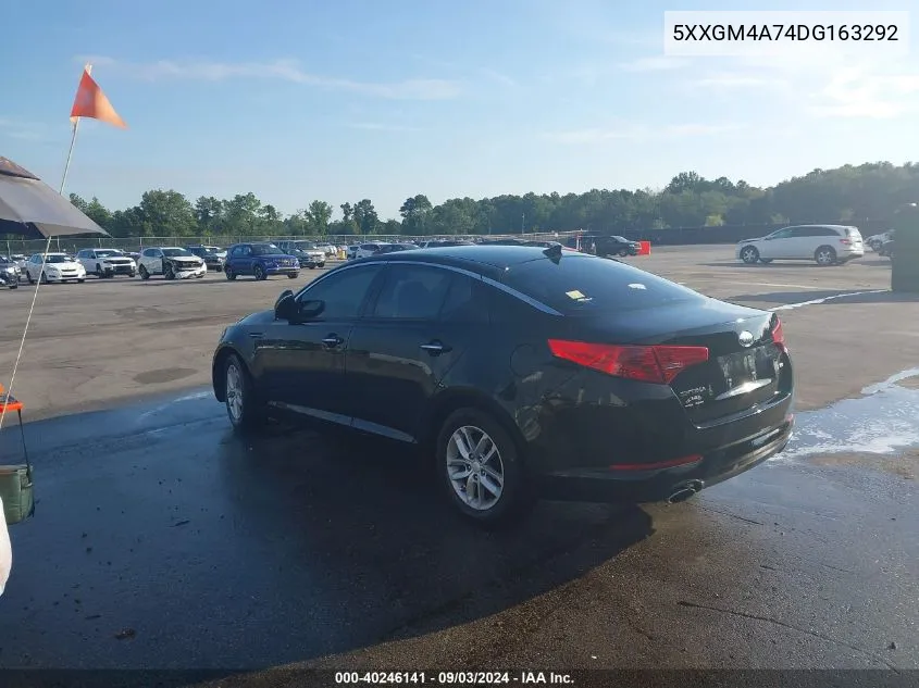 2013 Kia Optima Lx VIN: 5XXGM4A74DG163292 Lot: 40246141