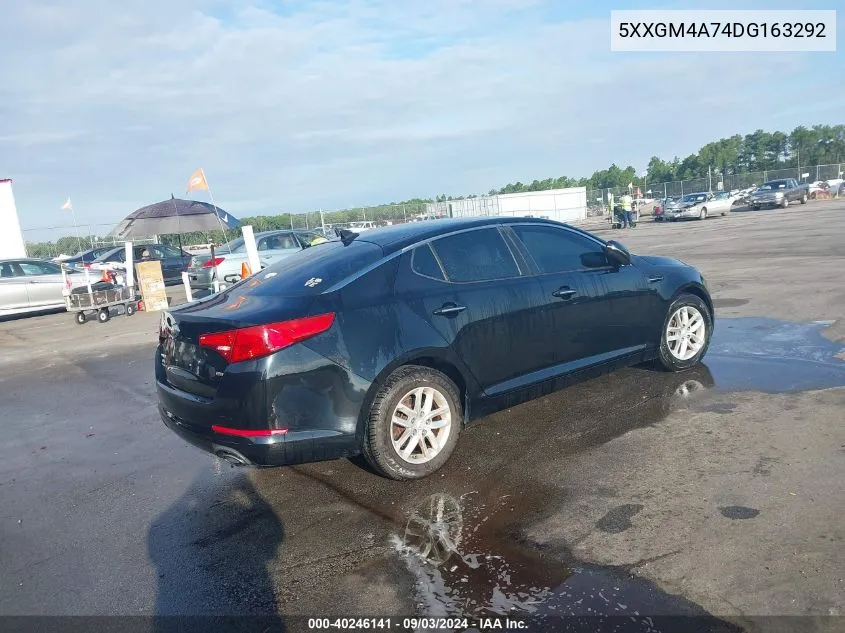 5XXGM4A74DG163292 2013 Kia Optima Lx