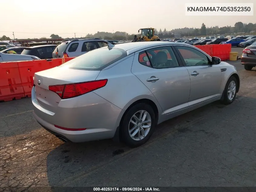 2013 Kia Optima Lx VIN: KNAGM4A74D5352350 Lot: 40253174