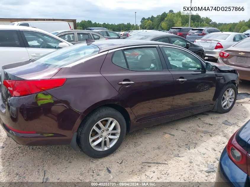 5XXGM4A74DG257866 2013 Kia Optima Lx