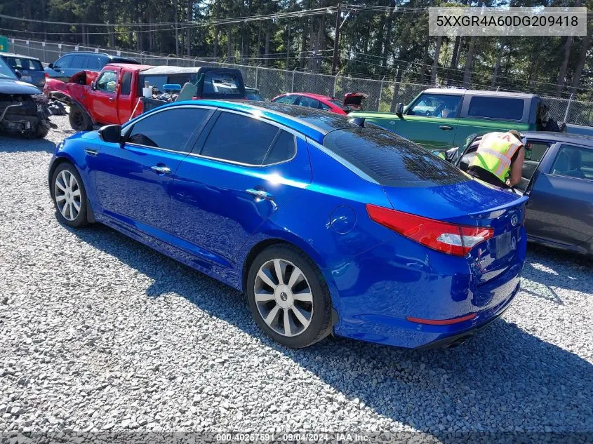 2013 Kia Optima Sx VIN: 5XXGR4A60DG209418 Lot: 40257591