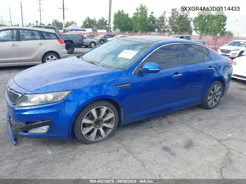 2013 Kia Optima Sx VIN: 5XXGR4A63DG114433 Lot: 40275475