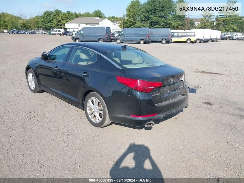 5XXGN4A78DG217450 2013 Kia Optima Ex