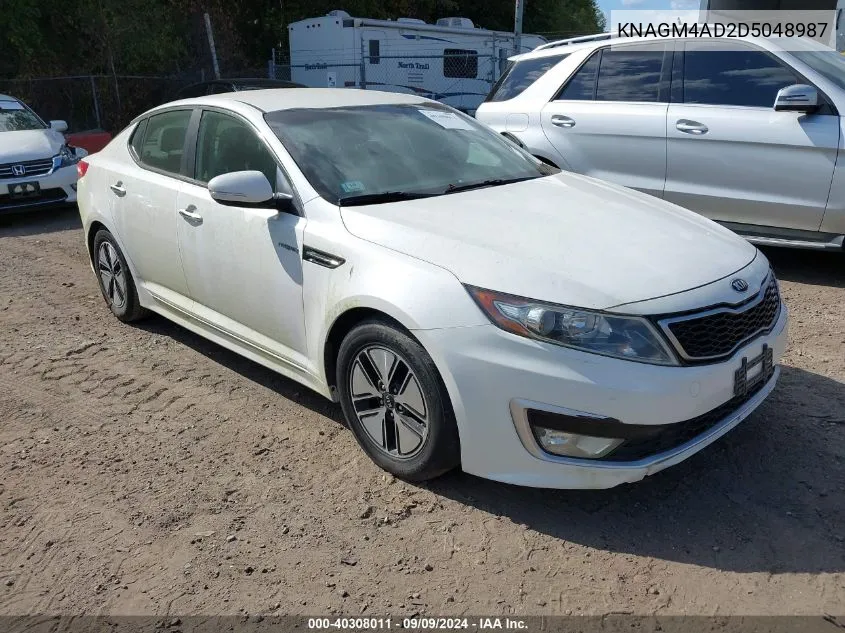 2013 Kia Optima Hybrid Lx VIN: KNAGM4AD2D5048987 Lot: 40308011