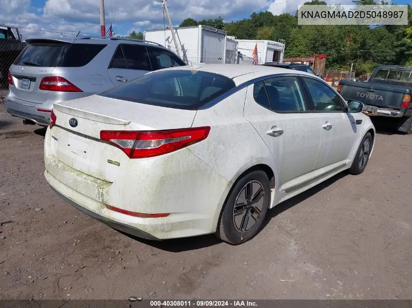 2013 Kia Optima Hybrid Lx VIN: KNAGM4AD2D5048987 Lot: 40308011