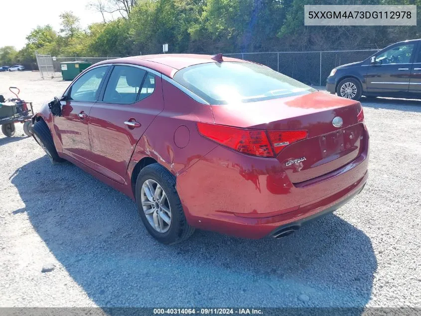 5XXGM4A73DG112978 2013 Kia Optima Lx