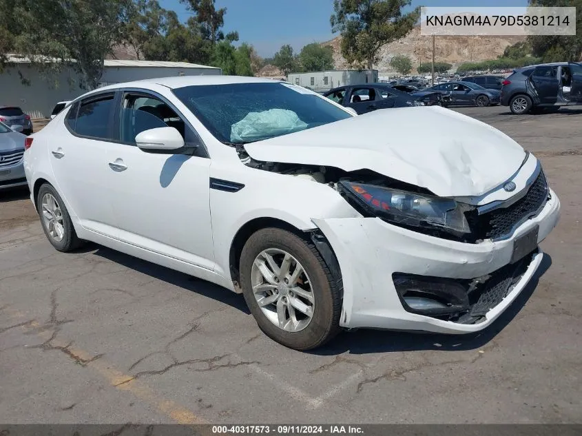 2013 Kia Optima Lx VIN: KNAGM4A79D5381214 Lot: 40317573