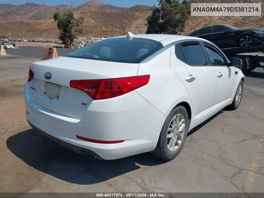 2013 Kia Optima Lx VIN: KNAGM4A79D5381214 Lot: 40317573