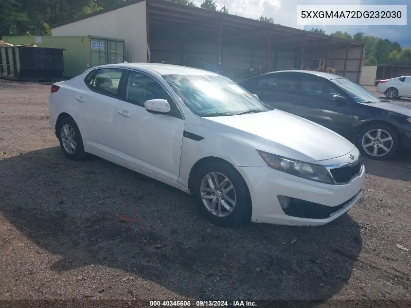 2013 Kia Optima Lx VIN: 5XXGM4A72DG232030 Lot: 40345605