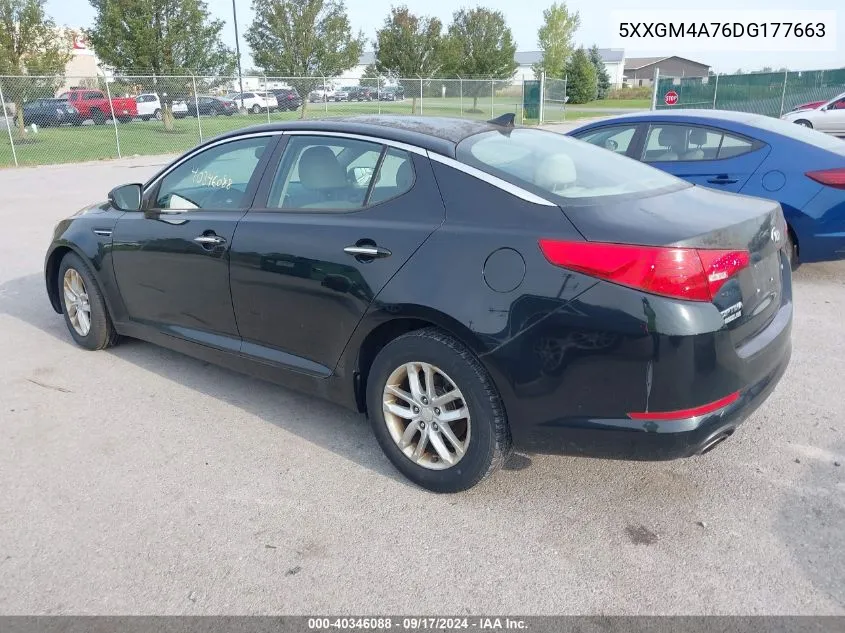 5XXGM4A76DG177663 2013 Kia Optima Lx