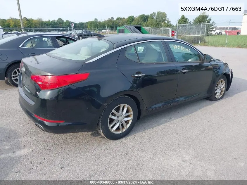 2013 Kia Optima Lx VIN: 5XXGM4A76DG177663 Lot: 40346088