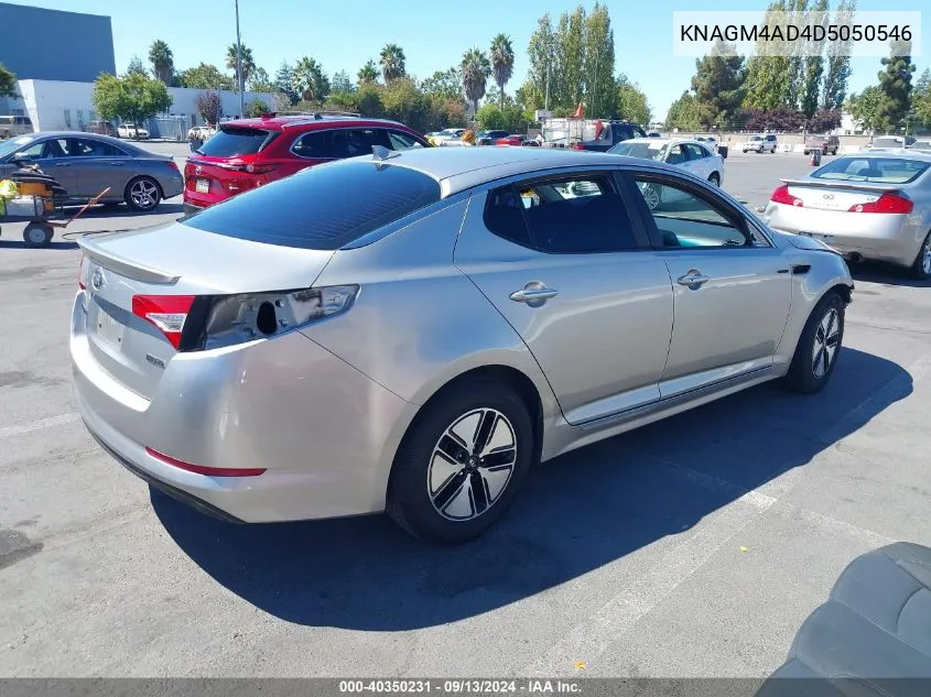 2013 Kia Optima Hybrid Lx VIN: KNAGM4AD4D5050546 Lot: 40350231