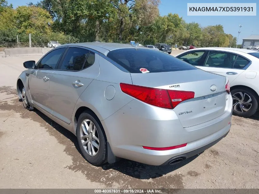 KNAGM4A7XD5391931 2013 Kia Optima Lx