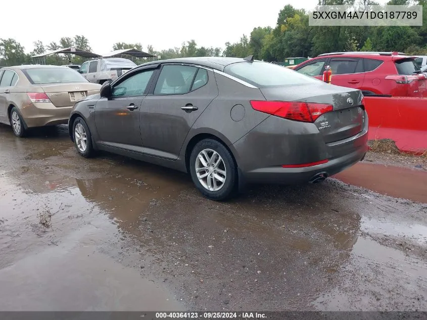 2013 Kia Optima Lx VIN: 5XXGM4A71DG187789 Lot: 40364123