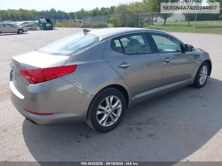 2013 Kia Optima Ex VIN: 5XXGN4A74DG244807 Lot: 40382526