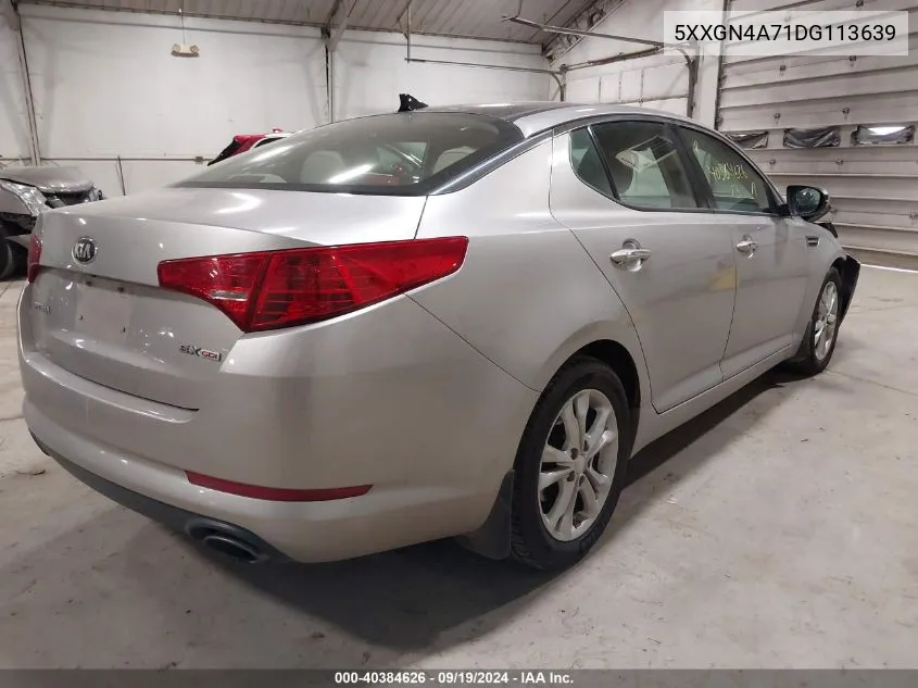 2013 Kia Optima Ex VIN: 5XXGN4A71DG113639 Lot: 40384626