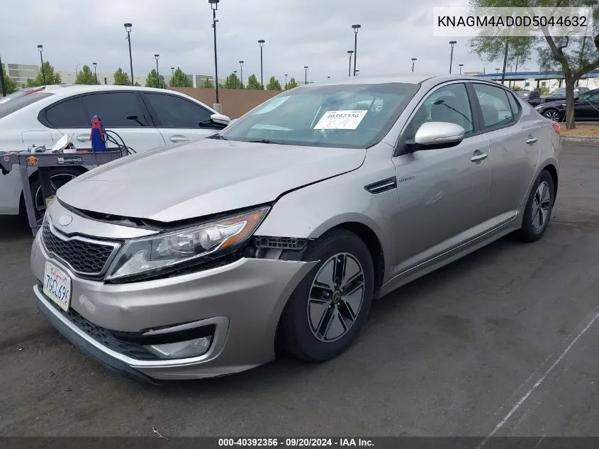 2013 Kia Optima Hybrid Lx VIN: KNAGM4AD0D5044632 Lot: 40392356