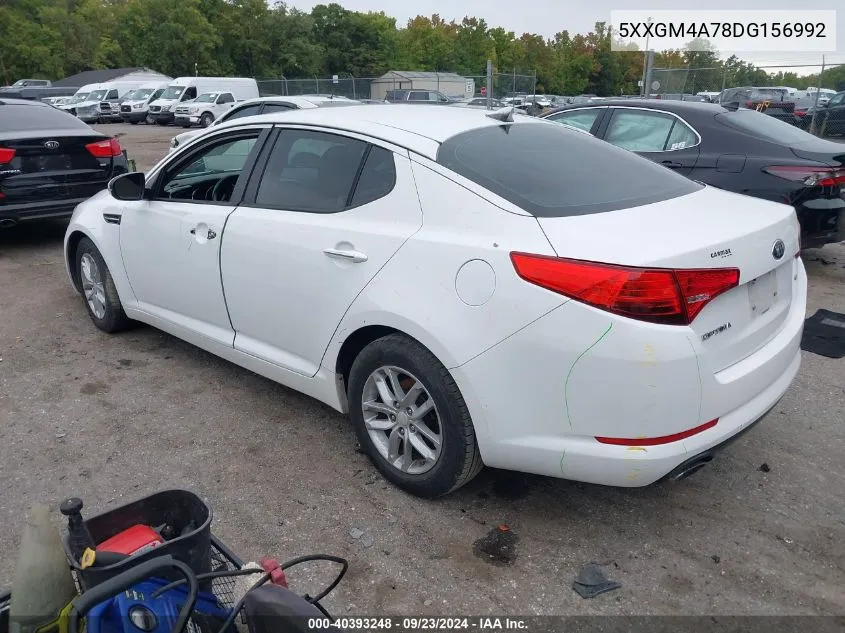 2013 Kia Optima Lx VIN: 5XXGM4A78DG156992 Lot: 40393248