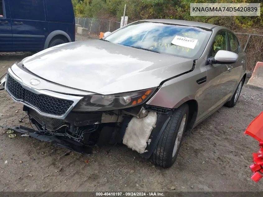 KNAGM4A74D5420839 2013 Kia Optima Lx