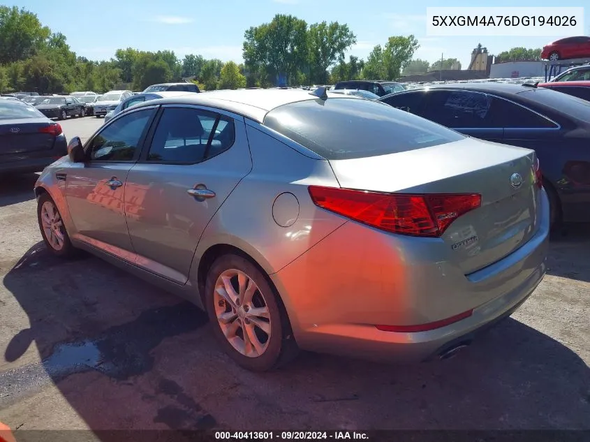 2013 Kia Optima Lx VIN: 5XXGM4A76DG194026 Lot: 40413601