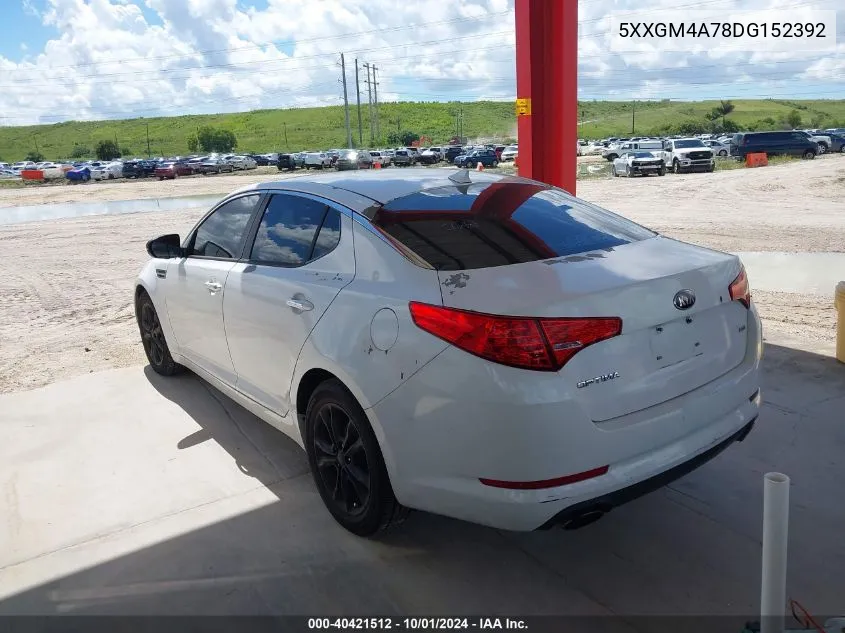 5XXGM4A78DG152392 2013 Kia Optima Lx