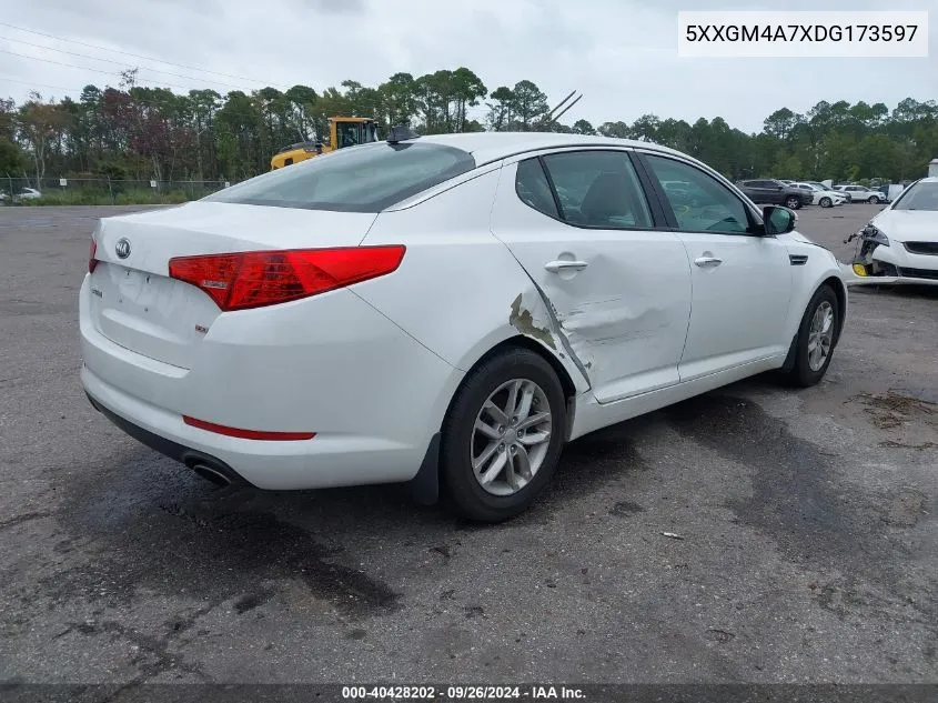 2013 Kia Optima Lx VIN: 5XXGM4A7XDG173597 Lot: 40428202