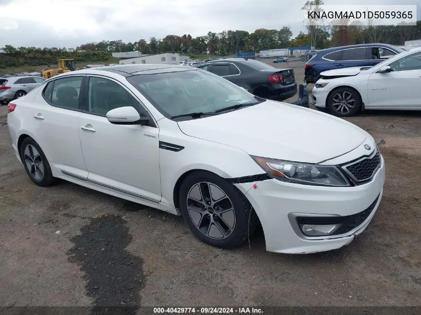 2013 Kia Optima Hybrid Ex VIN: KNAGM4AD1D5059365 Lot: 40429774