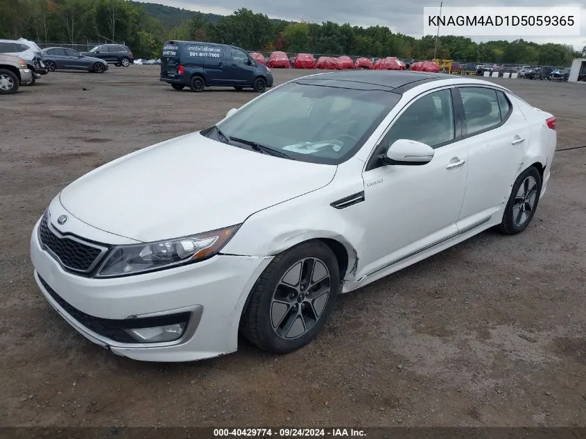 2013 Kia Optima Hybrid Ex VIN: KNAGM4AD1D5059365 Lot: 40429774