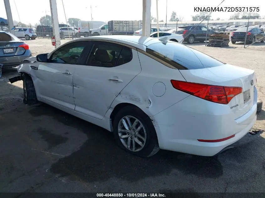 KNAGM4A72D5371575 2013 Kia Optima Lx