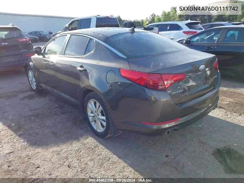 2013 Kia Optima Ex VIN: 5XXGN4A76DG111742 Lot: 40452359