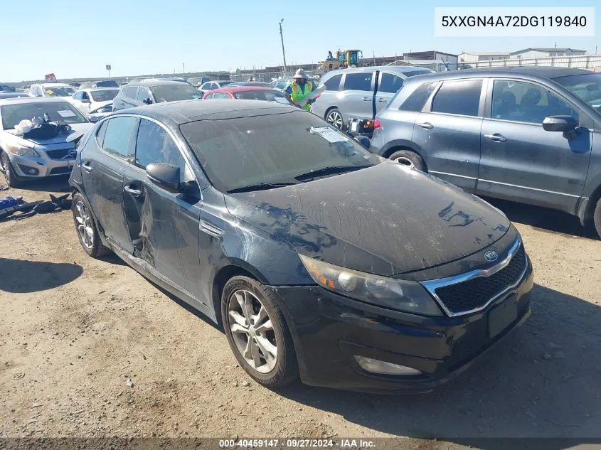 2013 Kia Optima Ex VIN: 5XXGN4A72DG119840 Lot: 40459147