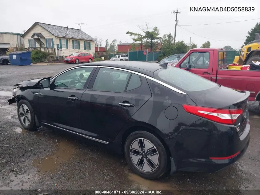 KNAGM4AD4D5058839 2013 Kia Optima Hybrid Lx