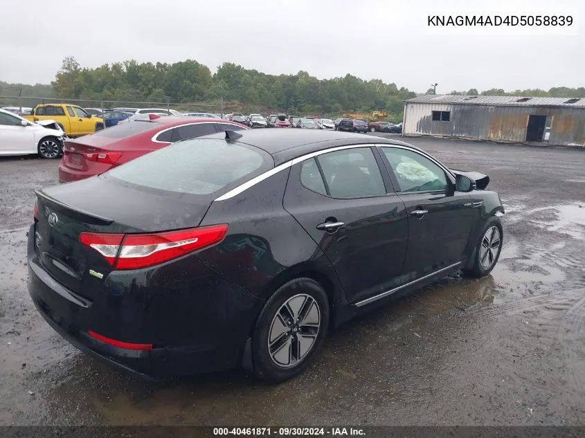 KNAGM4AD4D5058839 2013 Kia Optima Hybrid Lx