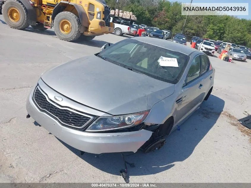 2013 Kia Optima Hybrid Lx VIN: KNAGM4AD4D5043936 Lot: 40470374