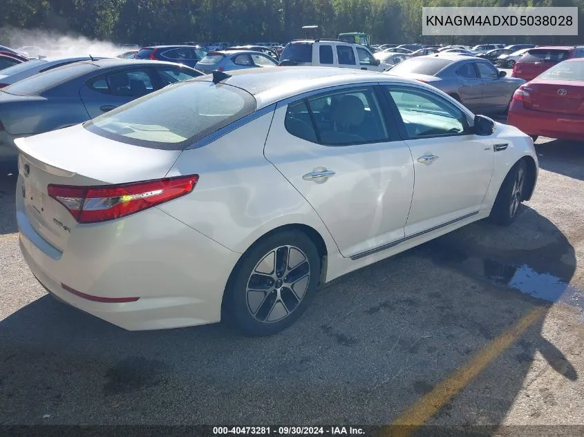 KNAGM4ADXD5038028 2013 Kia Optima Hybrid Ex