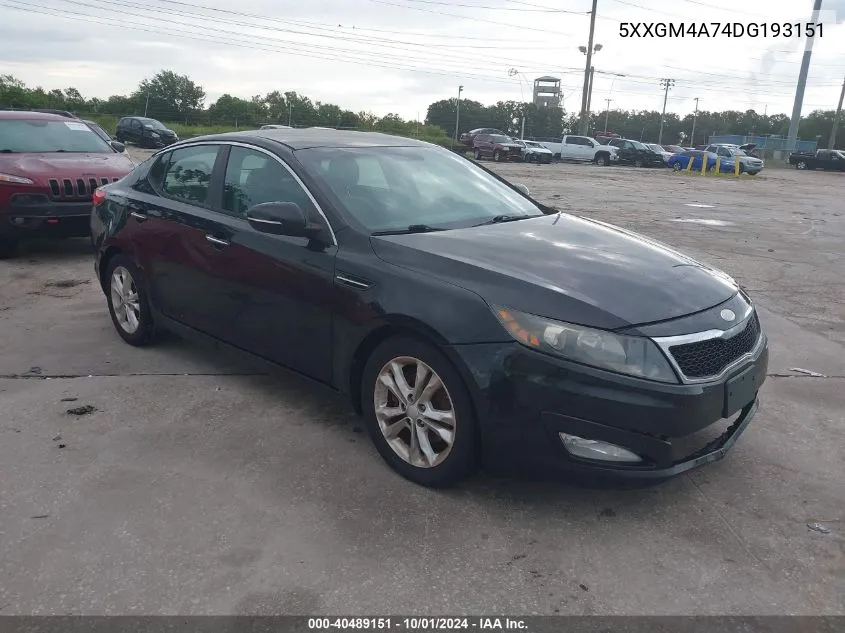 5XXGM4A74DG193151 2013 Kia Optima Lx