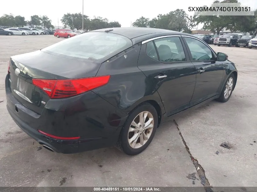 2013 Kia Optima Lx VIN: 5XXGM4A74DG193151 Lot: 40489151